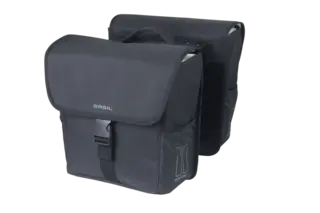 Basil GO Go-Double MIK Sideveske Sett Sort, 32 ltr, ink MIK system
