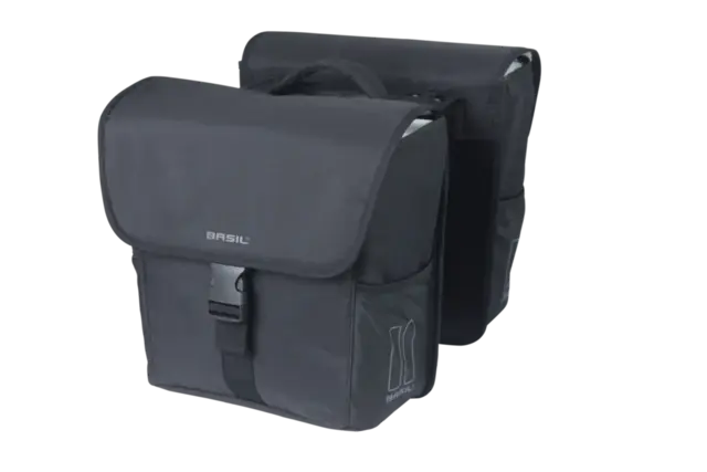 Basil GO Go-Double MIK Sideveske Sett Sort, 32 ltr, ink MIK system 