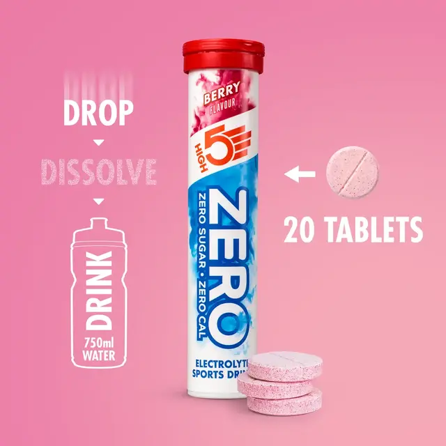 HIGH5 Zero Bær 80gr - 20 tabletter 