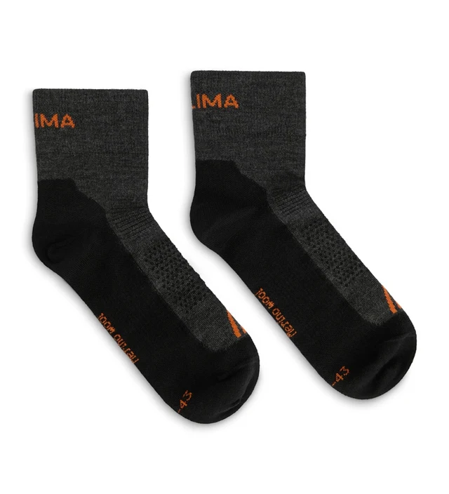 Aclima Running Wool Socks 2-pack Grey/Jet Black 36-39 