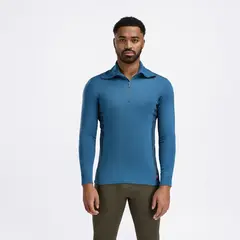 Aclima WarmWool Polo M's Blue Fusion/Midnight Navy S