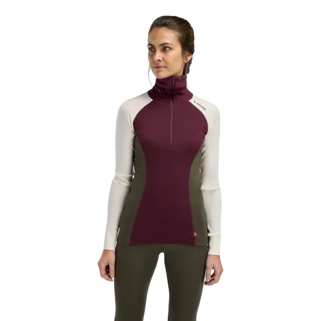Aclima WarmWool Polo W's Fig/Tarmac/Nature XS 