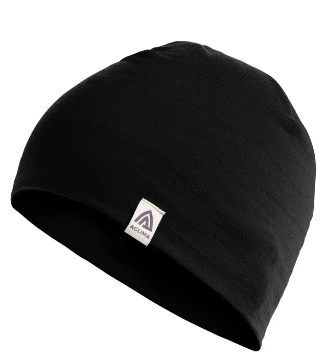 Aclima LightWool 140 relaxed beanie Jet Black Onesize 