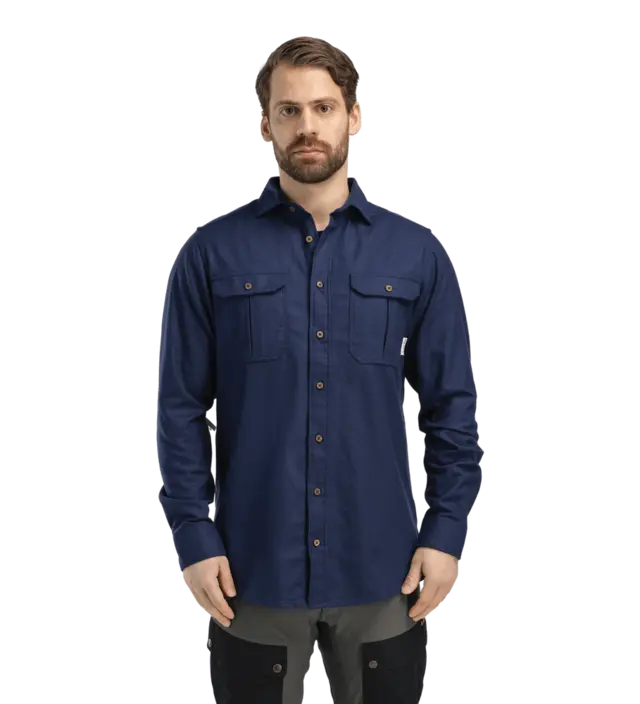 Aclima ReBorn woolshirt M's Navy Melange S 