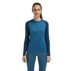 Aclima WarmWool Crewneck W's Blue Fusion/Midnight Navy S