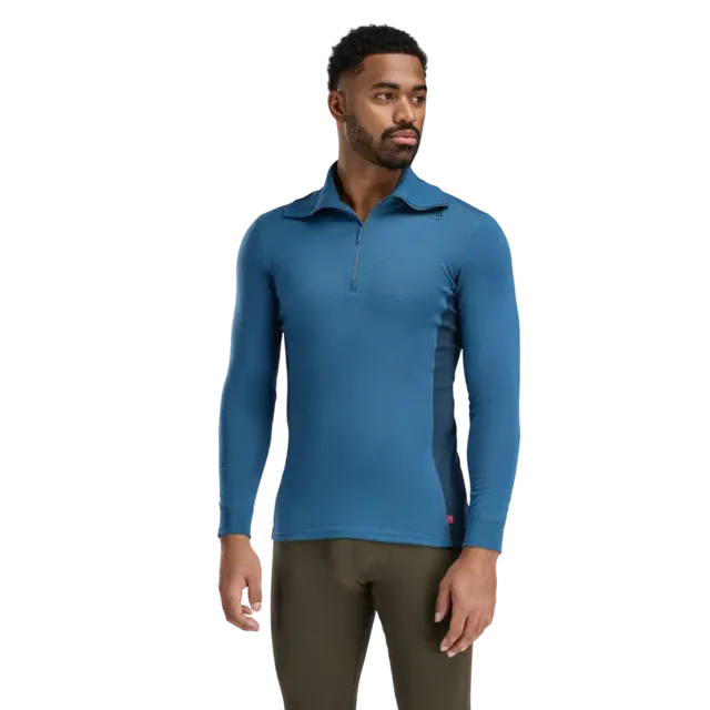 Aclima WarmWool Polo M's Blue Fusion/Midnight Navy M 