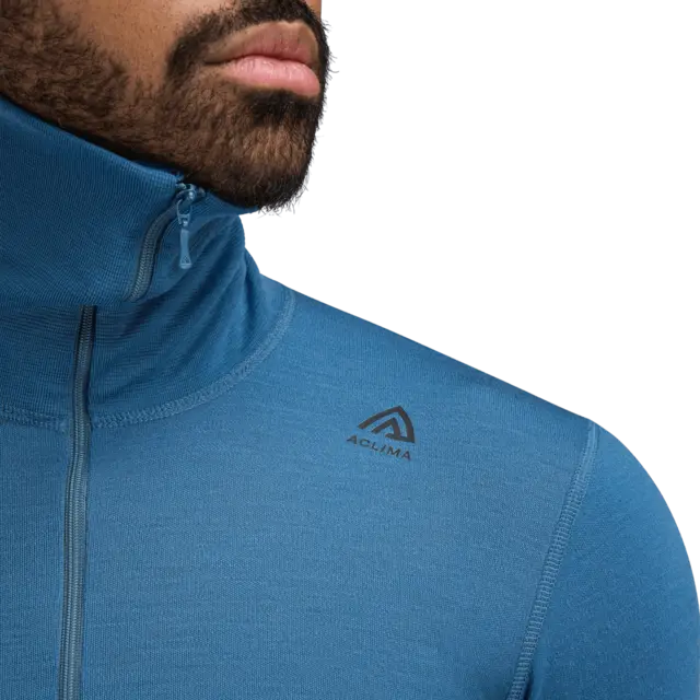 Aclima WarmWool Polo M's Blue Fusion/Midnight Navy M 