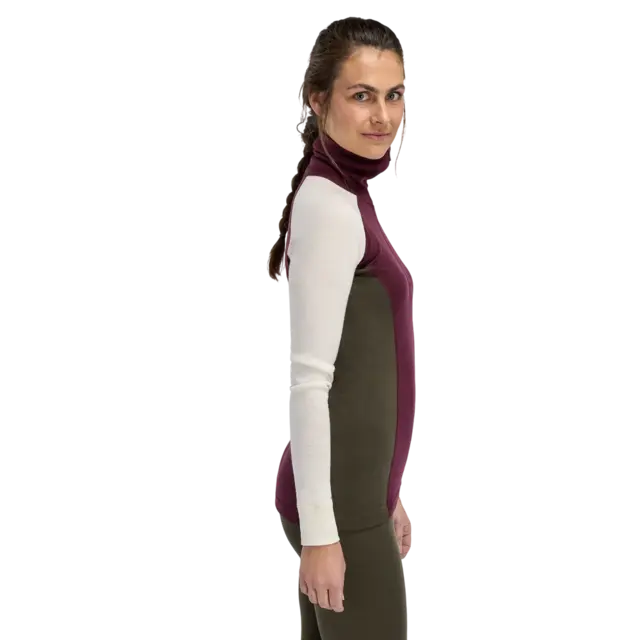 Aclima WarmWool Polo W's Fig/Tarmac/Nature S 