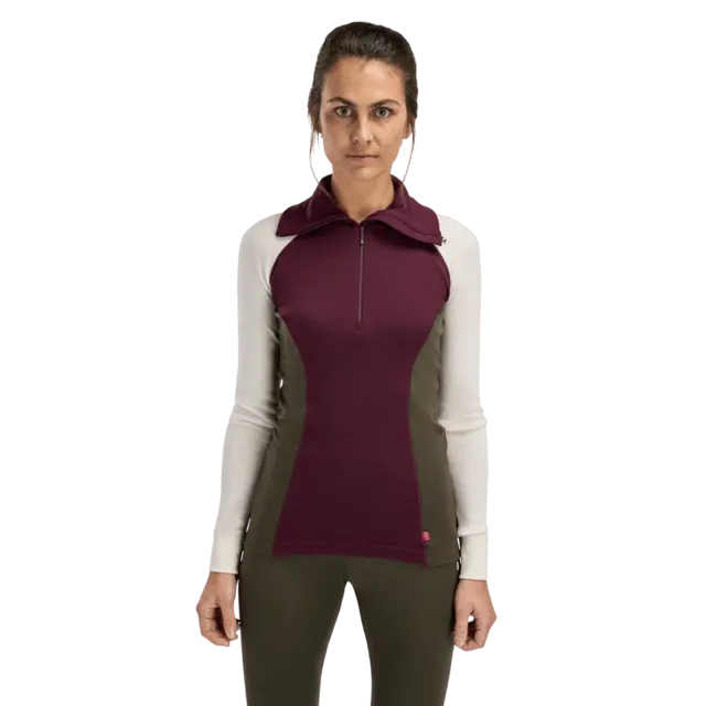 Aclima WarmWool Polo W's Fig/Tarmac/Nature S 