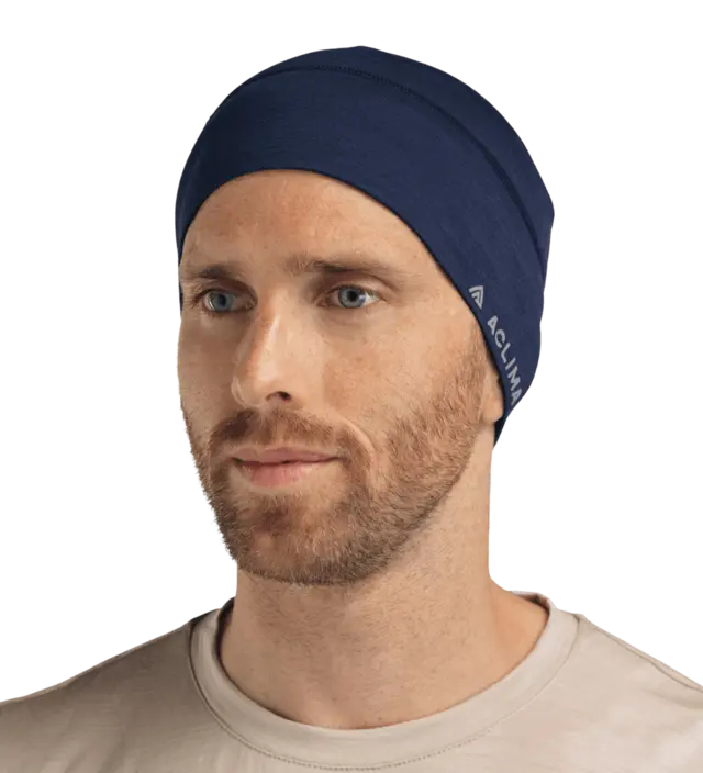 Aclima LightWool 140 beanie Navy Blazer Onesize 