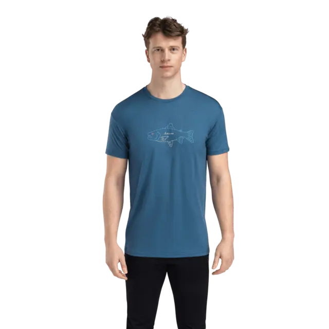 Aclima LightWool 140 Classic Tee M's Salmon Blue Fusion S 
