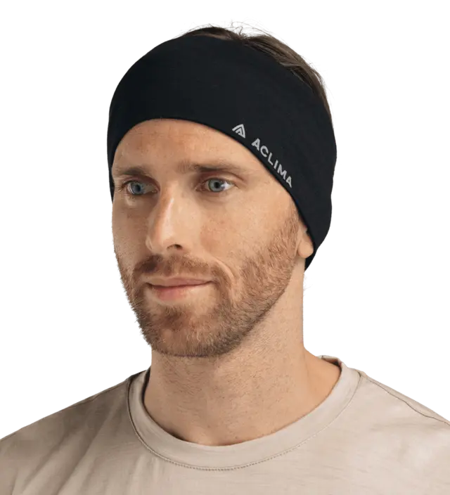 Aclima LightWool 140 headband Jet Black M 