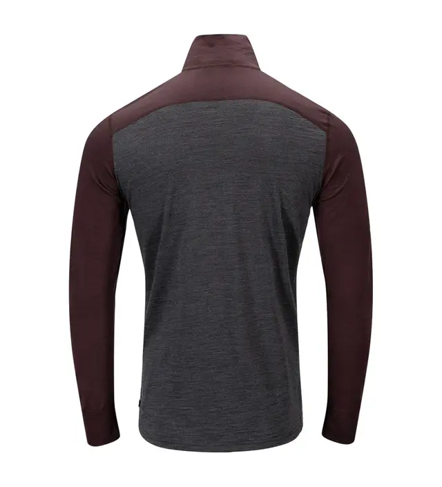Aclima LightWool 180 Polo w/ zip M's Chocolate Plum / Marengo M 