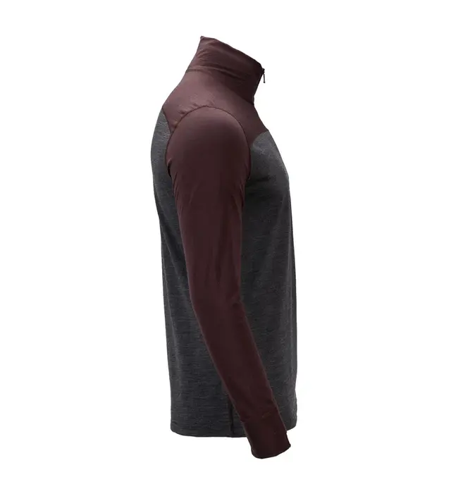 Aclima LightWool 180 Polo w/ zip M's Chocolate Plum / Marengo M 