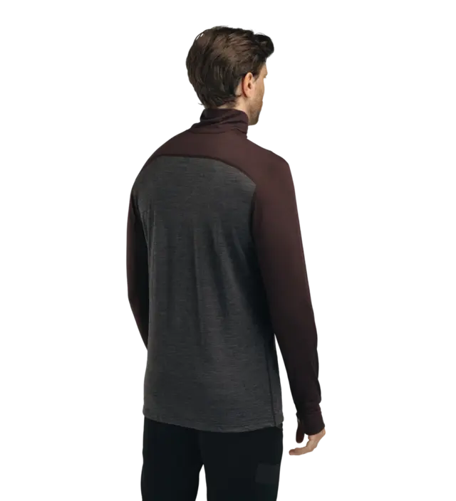 Aclima LightWool 180 Polo w/ zip M's Chocolate Plum / Marengo M 