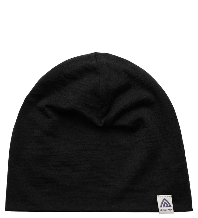 Aclima LightWool 140 relaxed beanie Jet Black Onesize 