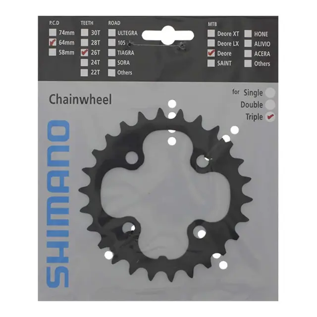 Shimano FC-M590 krankdrev 9-delt, 22T, 64mm 