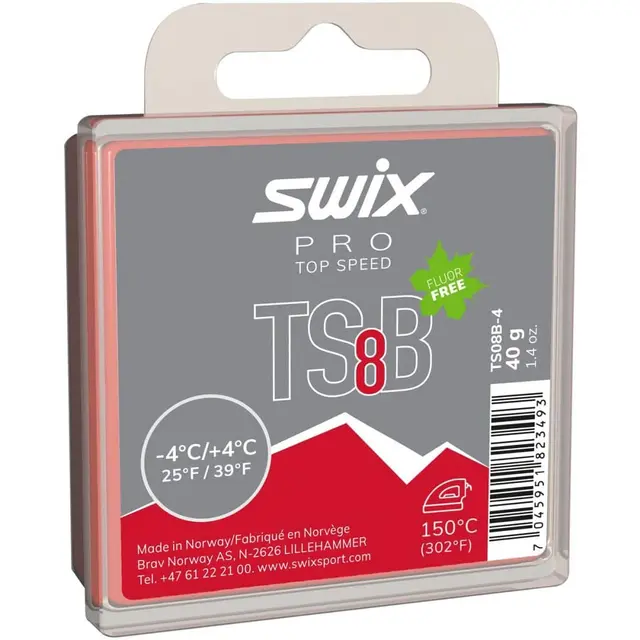 Swix TS8 Black. -4°C/+4°C. 40g 
