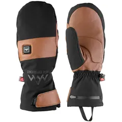 HeatX Heated Outdoor Mittens Brown/Black L