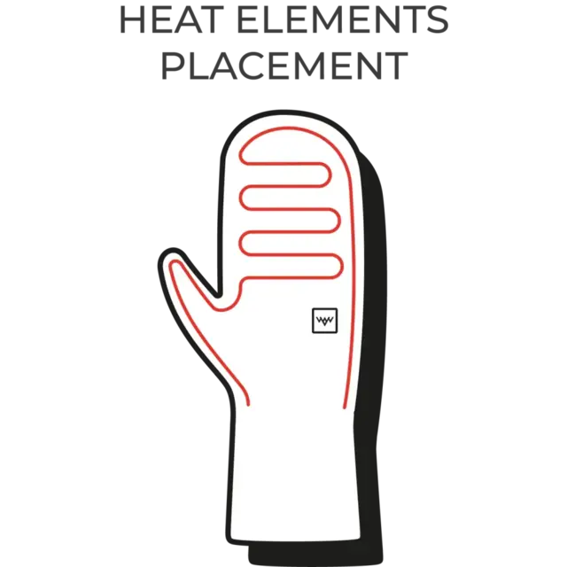 HeatX Heated Outdoor Mittens Brown/Black M 