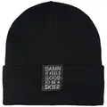 Elevenate Skiers Beanie Black Solid OS 