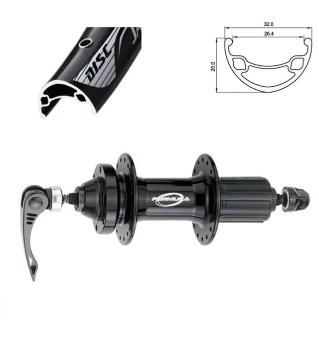 LITE Disc IS 27.5" Sort Bakhjul 5x135 