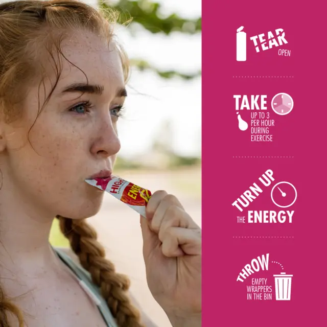 HIGH5 EnergyGel Koffein Bringebær 40g 