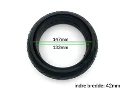 8×2.125? 200×50 punkteringsfrie dekk sort