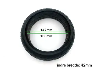 8×2.125? 200×50 punkteringsfrie dekk sort