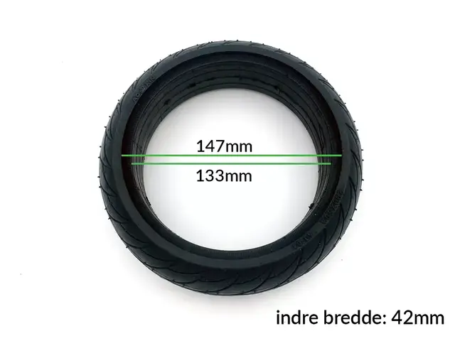 8×2.125? 200×50 punkteringsfrie dekk sort 