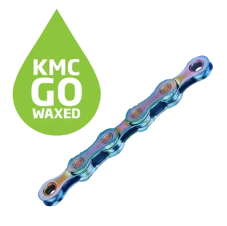 KMC X12 Go Waxed Kjede Aurora Blå 12-Delt, 126 ledd, 5.2mm