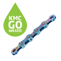 KMC X11 Go Waxed Kjede Aurora Blå 11-Delt, 118 ledd, 5.65mm