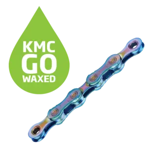 KMC X11 Go Waxed Kjede Aurora Blå 11-Delt, 118 ledd, 5.65mm