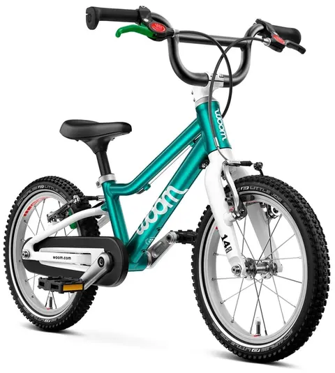 Woom Go 2 14" Metallic Petrol 5,3kg, 3-4,5 år, 95-110cm 
