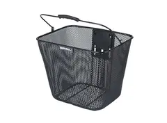 Basil Bilbao KF Kurv Front Sort, Stål, ink KlickFix plate