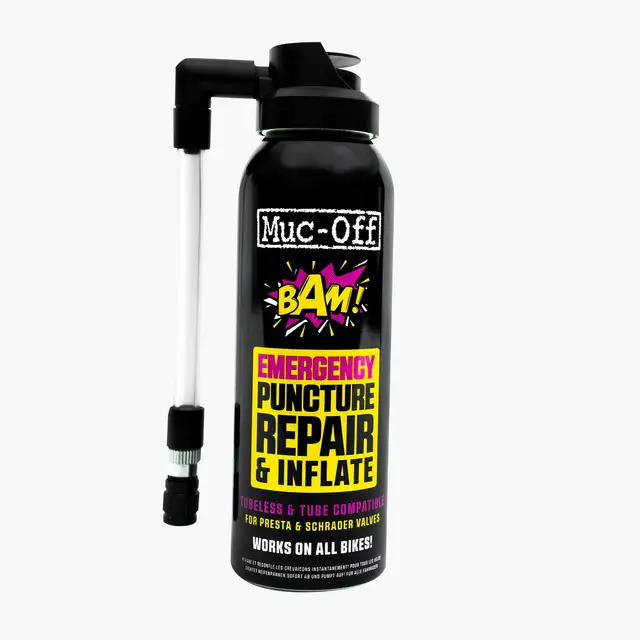 MUC-OFF B.A.M. Bottled Air Magic 125 ml Tetter hull på opptil 4mm og pumper opp 