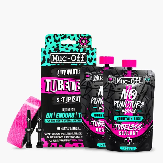 MUC-OFF Ultimate Tubeless kit DH/Trail/Enduro, 30mm tape,44mm ventiler 
