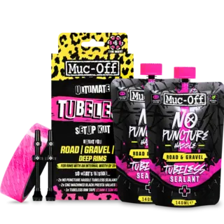MUC-OFF Ultimate Tubeless kit Alt du trenger for slangeløst oppsett