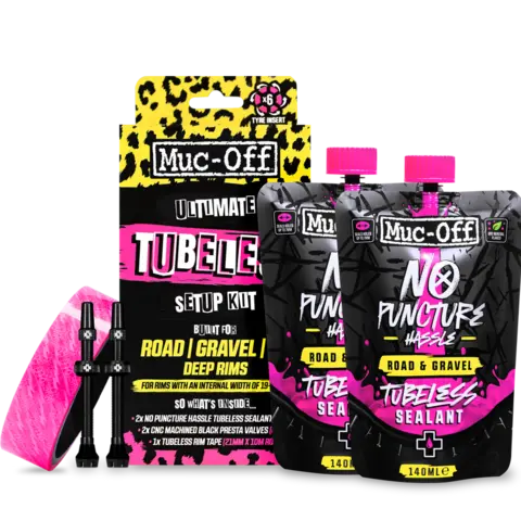 MUC-OFF Ultimate Tubeless kit Alt du trenger for slangeløst oppsett