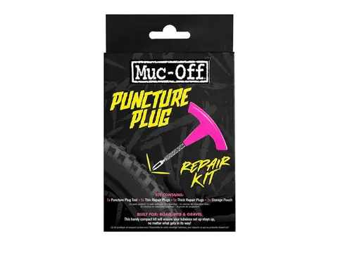 MUC-OFF B.A.M. Tubeless Repair Kit Verktøy, 5 tykke og 5 tynne plugger