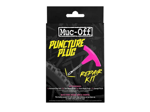MUC-OFF B.A.M. Tubeless Repair Kit Verktøy, 5 tykke og 5 tynne plugger 