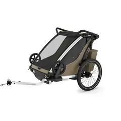 Thule Chariot Cross 2 Khaki G3 2-seter multisport sykkelvogn