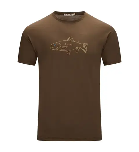 Aclima LightWool 140 Classic Tee M's Salmon Dark Earth S 