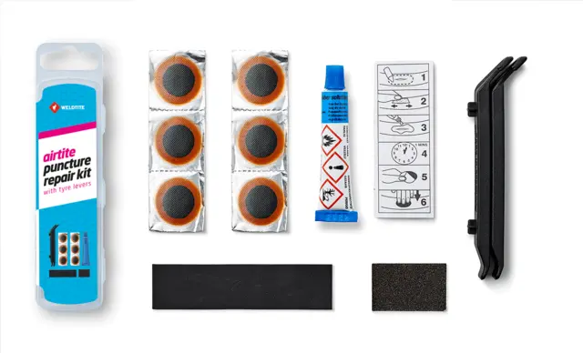 Weldtite Airtite Puncture Repair Kit 12 lapper, lim, sandpapir, kritt, spaker 