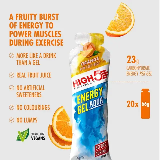 HIGH5 EnergyGel Aqua Appelsin 66g 